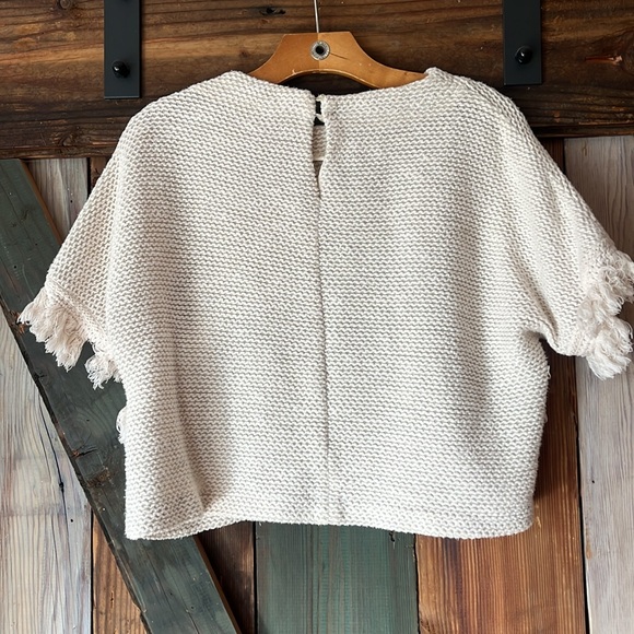 Crop Ruffled Sweater Top - Picture 4 of 6